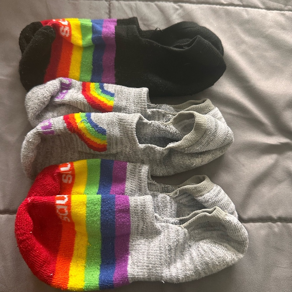 Colorful Rainbow No Show Socks